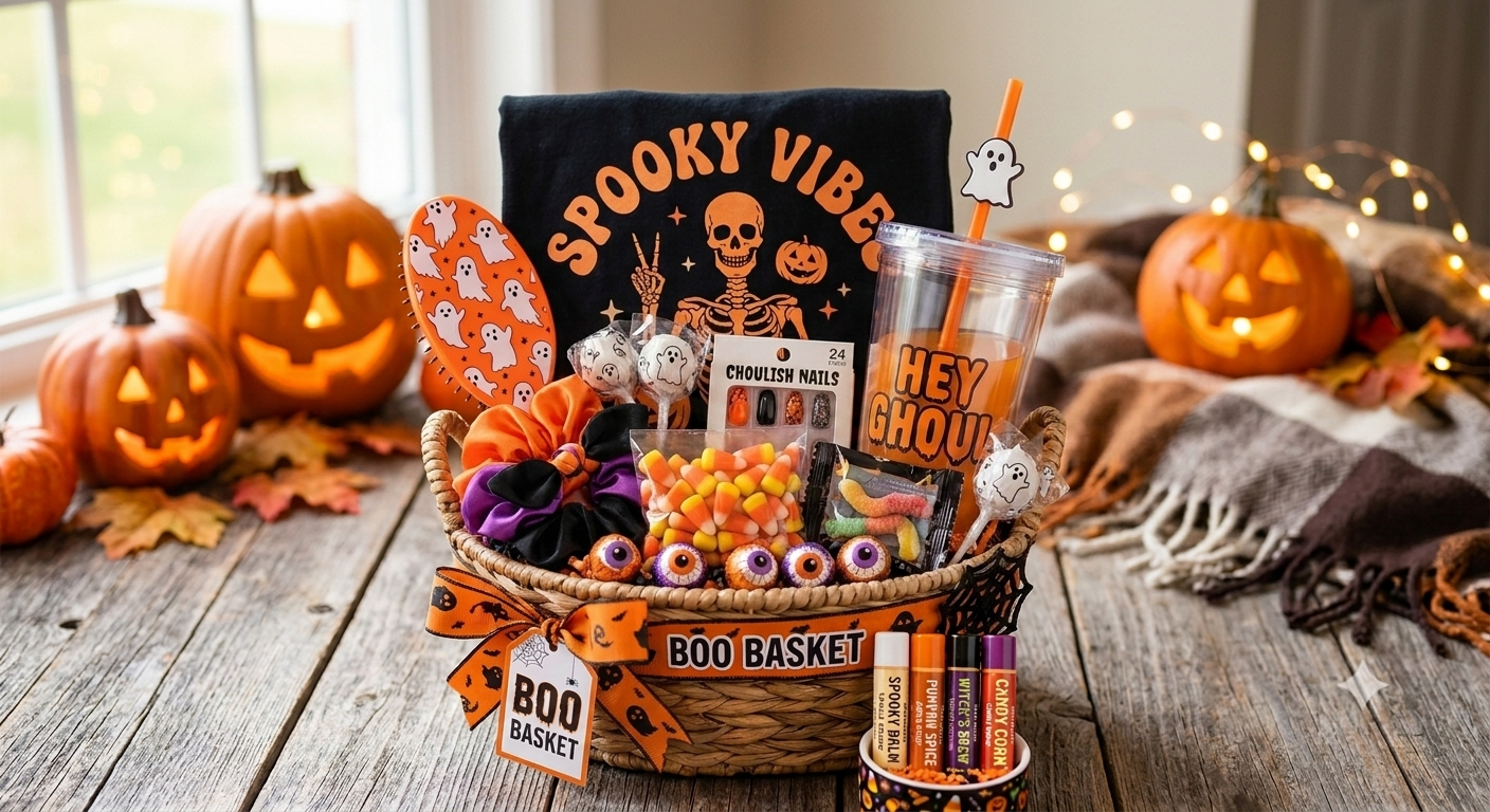 Pre Teen Halloween Boo Basket