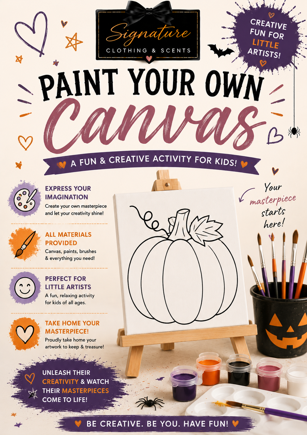 Personalised Paint Your Own Canvas