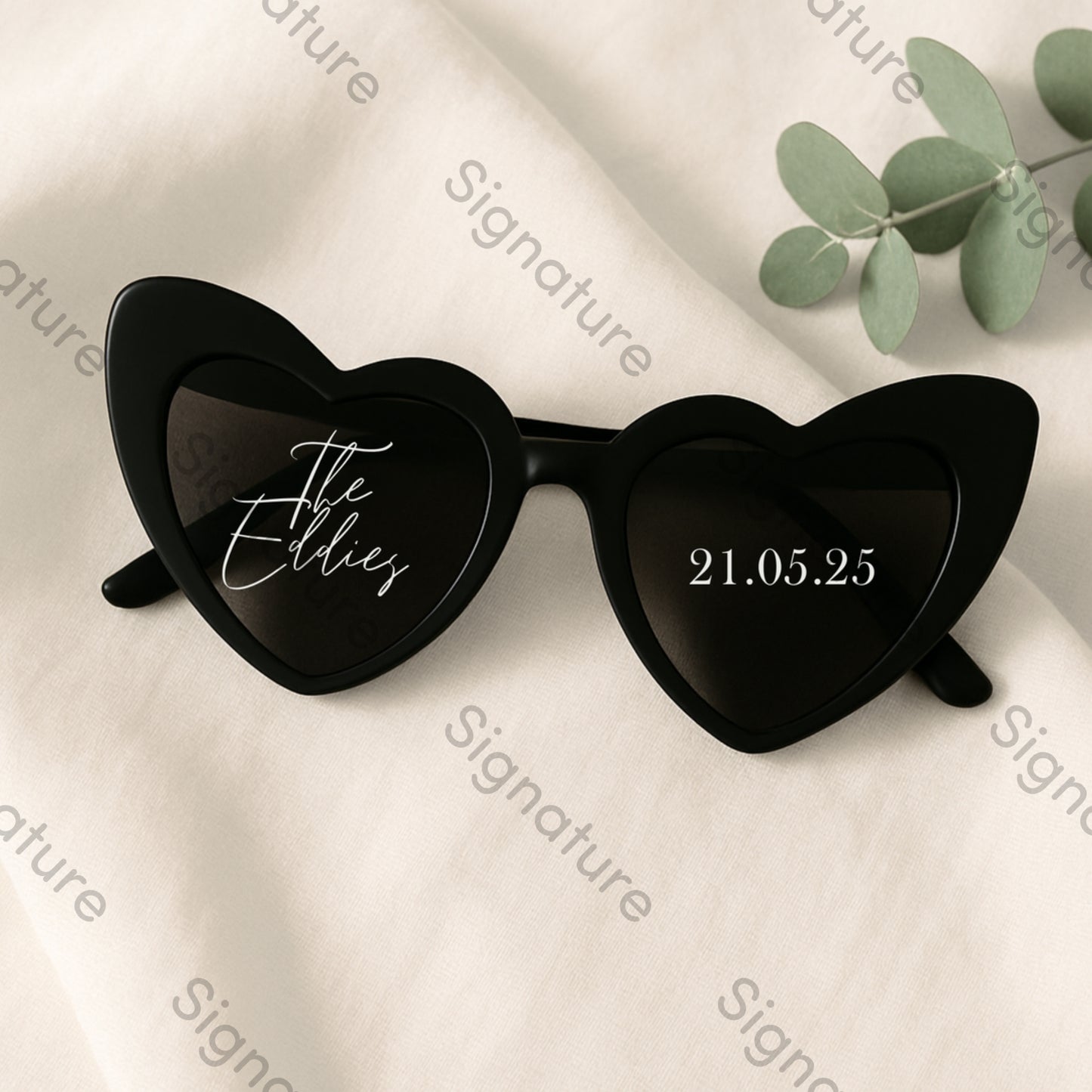 Personalised heart sunglasses