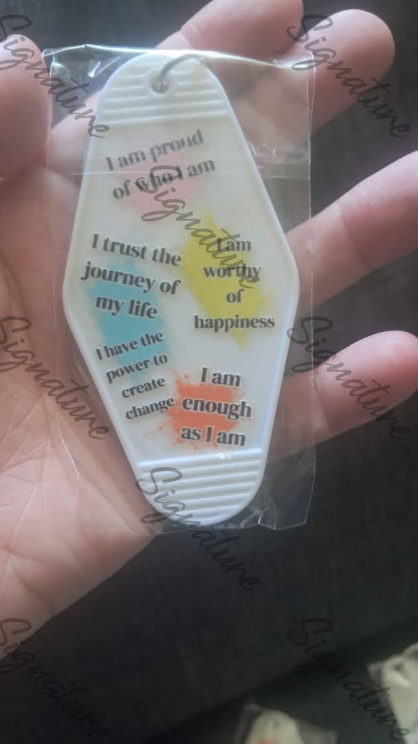 Motel style keyrings