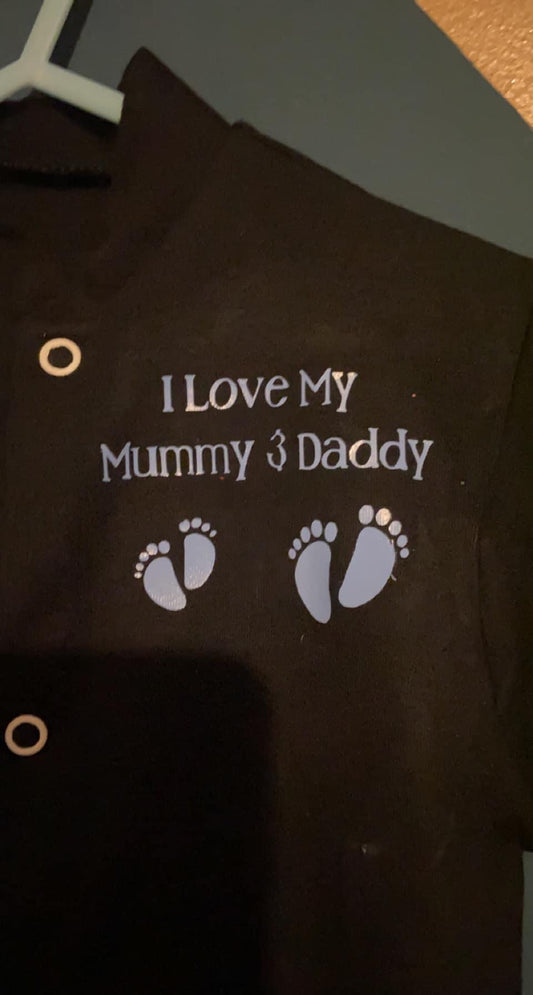 Personalised Babygrows, vests and bibs