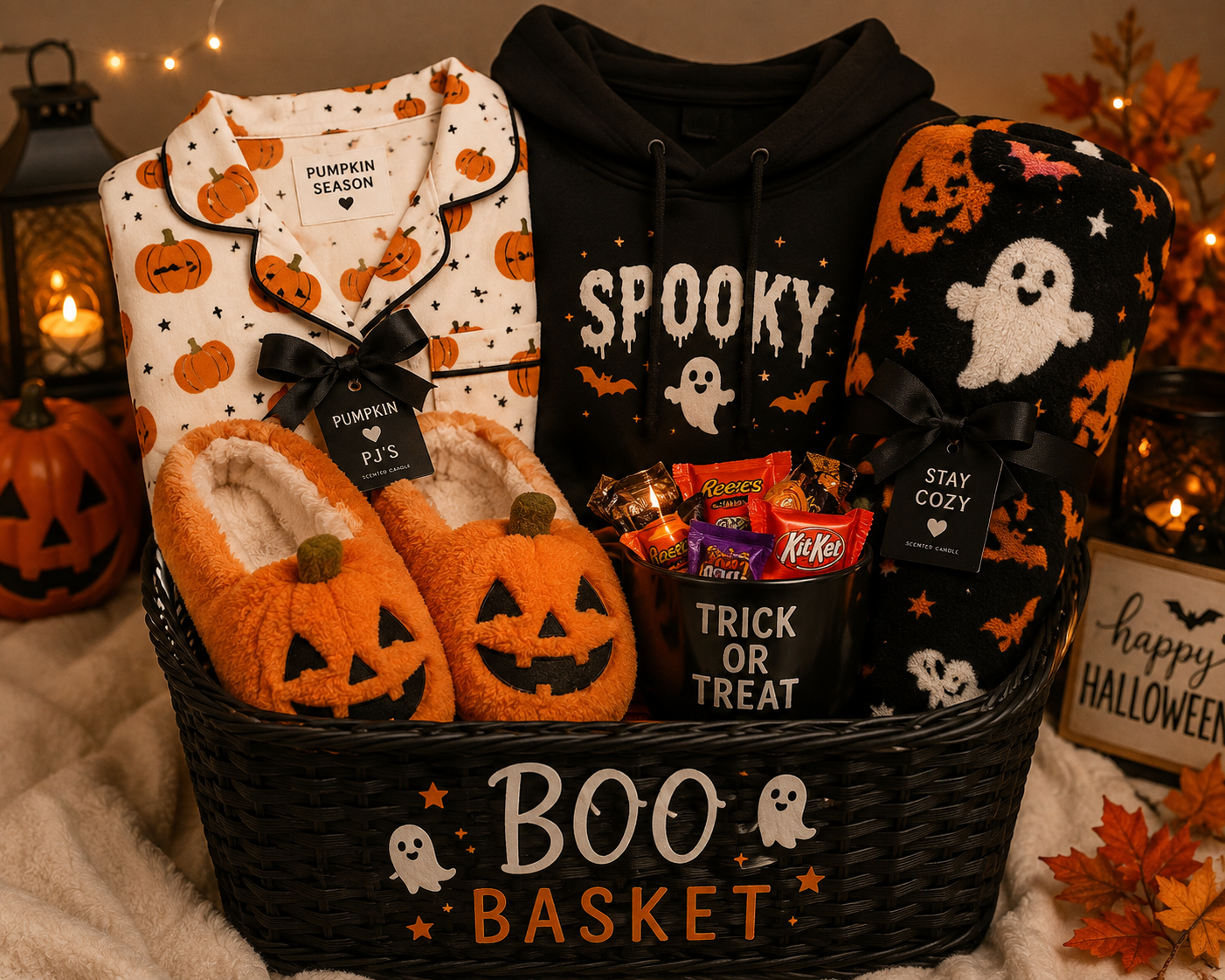 Adult Halloween Boo Basket