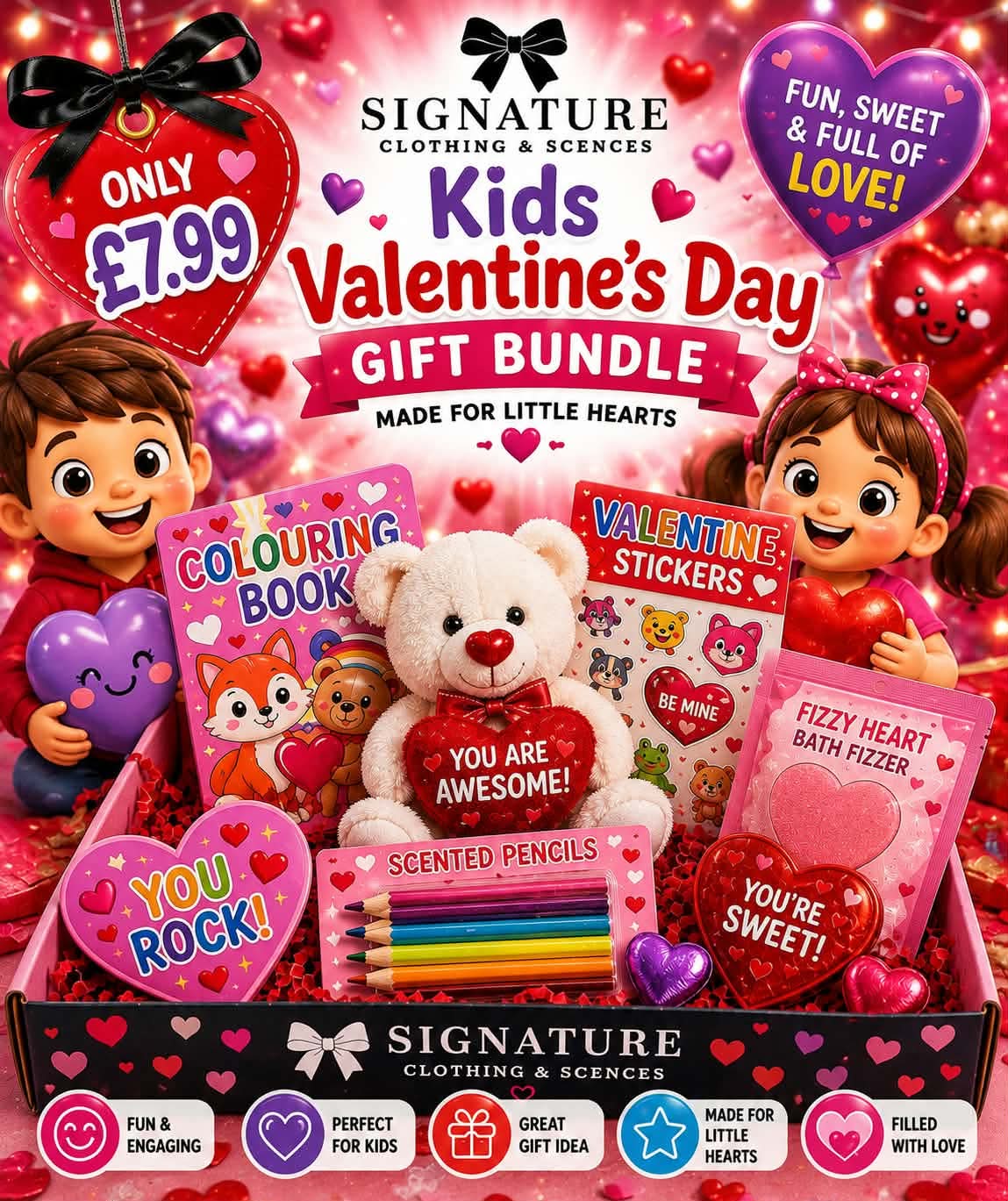 Kids Valentines Day Gift Bundle
