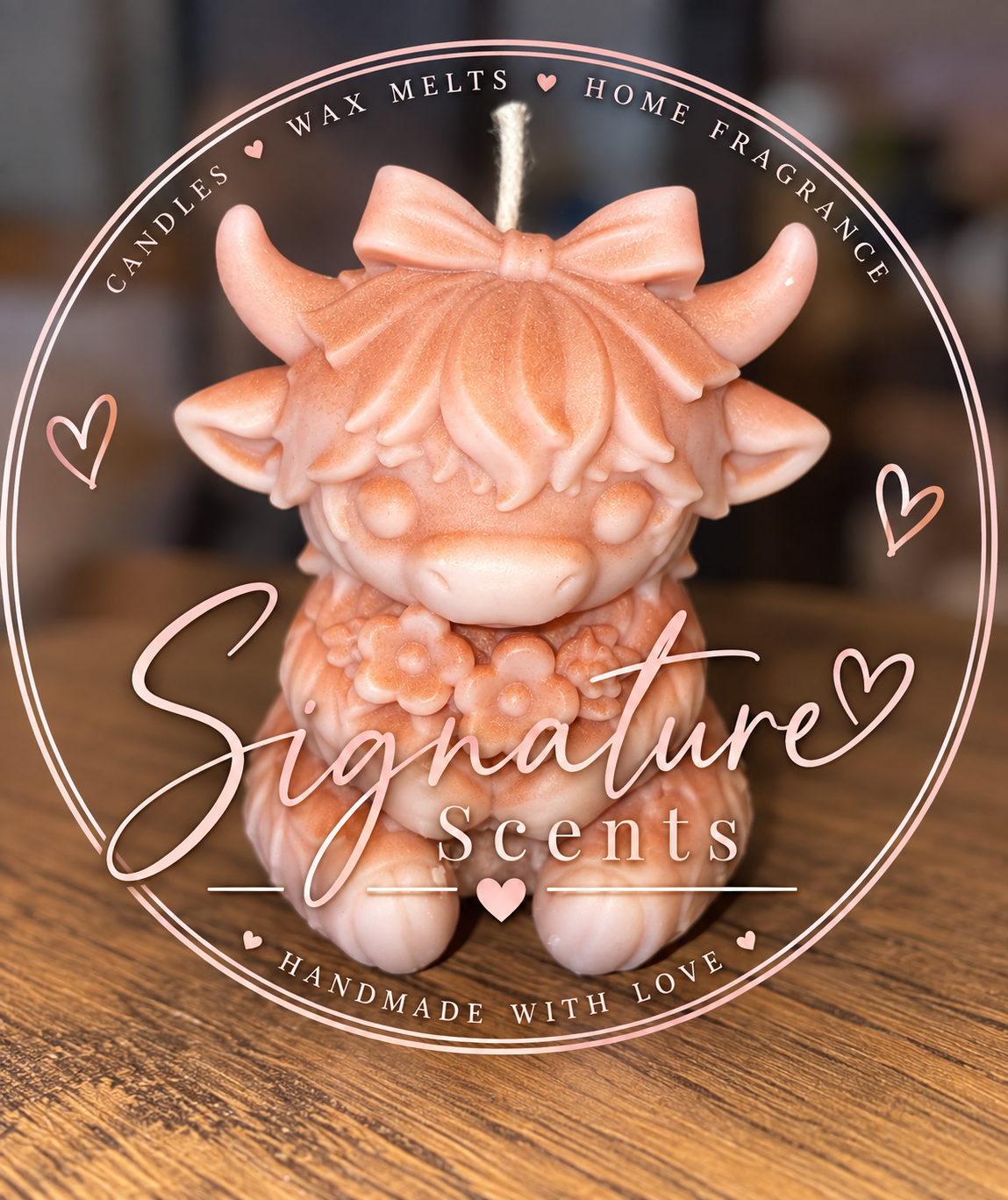 Highland cow candle / ornament