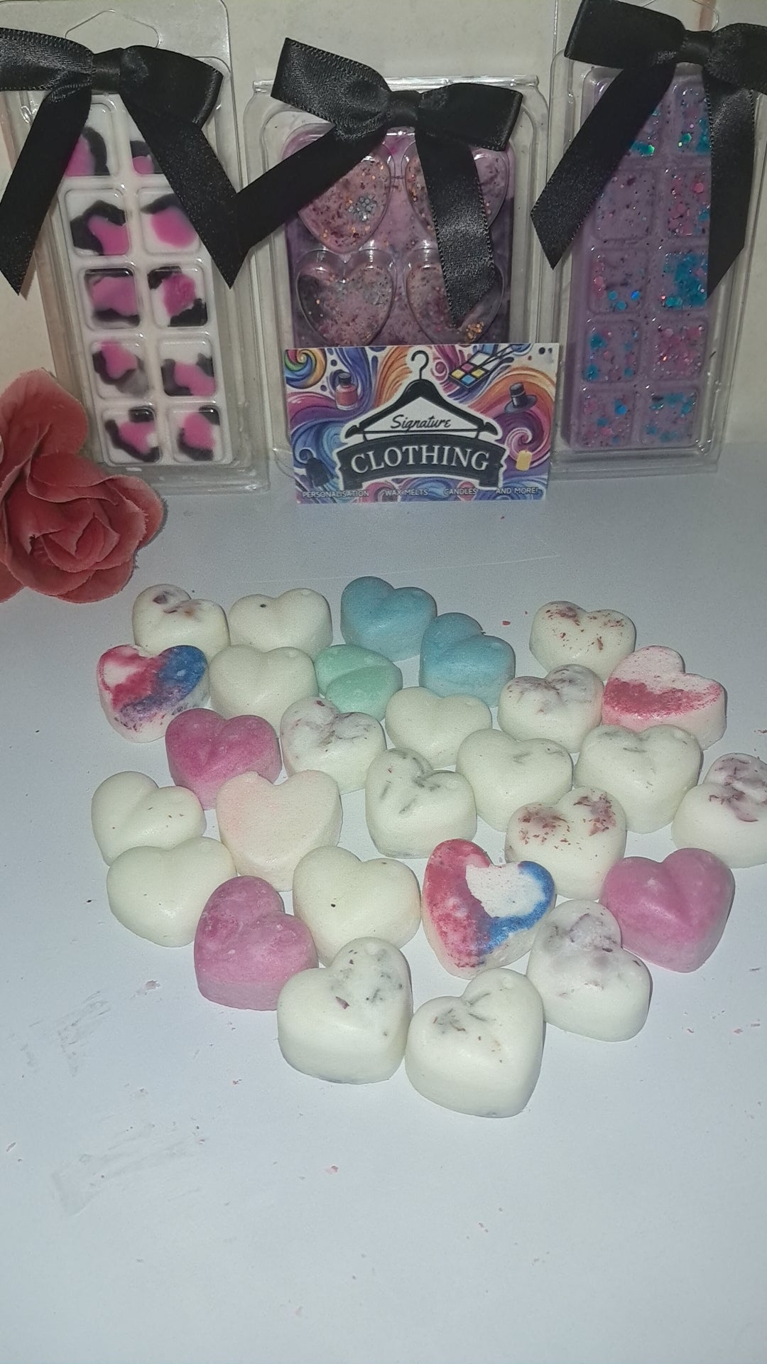 Individual wax melt shapes