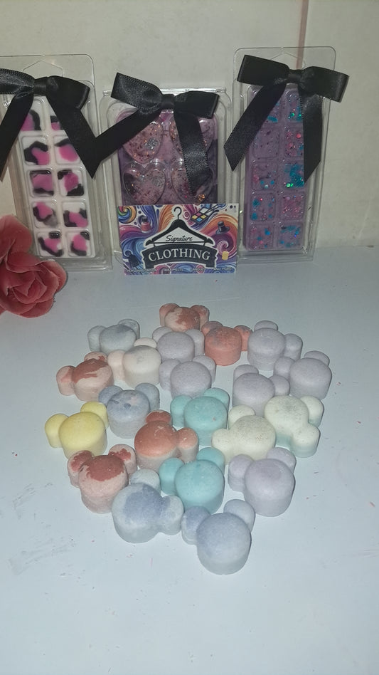 Individual wax melt shapes