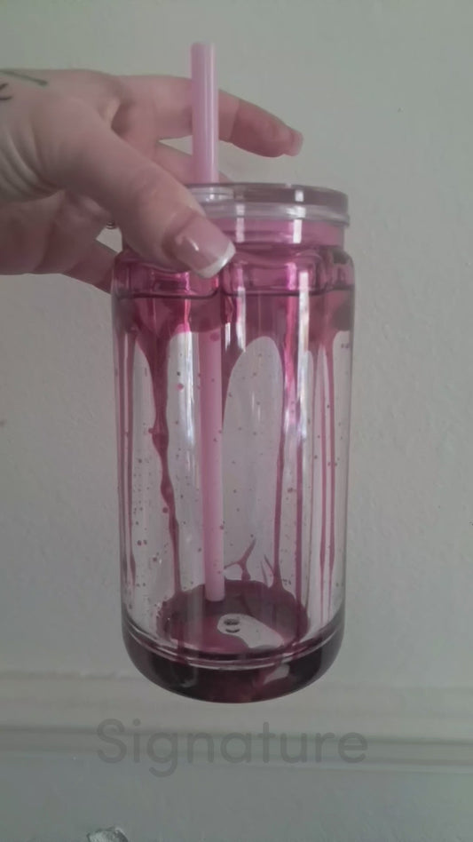 Lava drip/ snow globe tumblers
