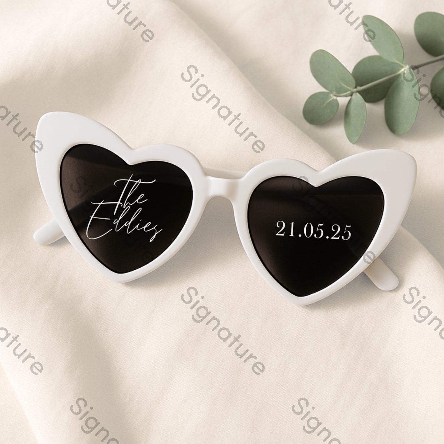 Personalised heart sunglasses
