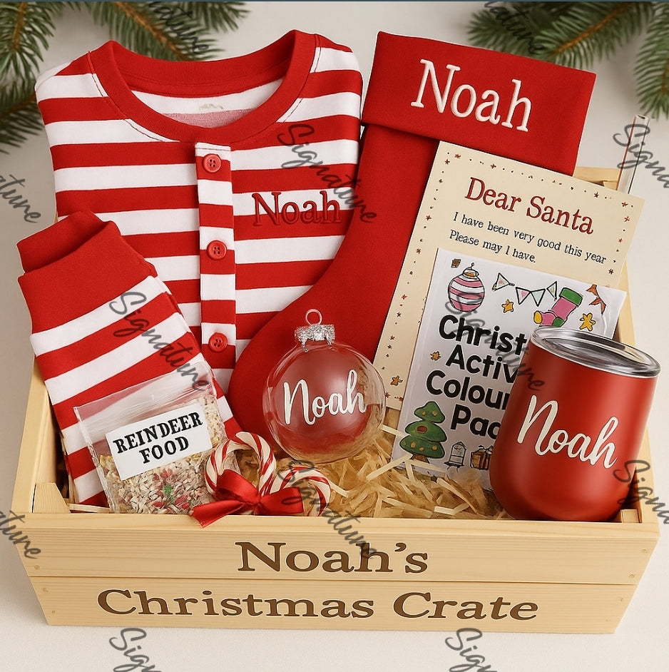 Pre Filled Christmas Crates/gift box for kids, women and men